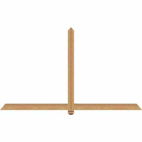 Ekena Millwork Eugene Smooth Timber Gable Bracket, Western Red Cedar, 84"W x 49"H x 3 1/2"D x 3 1/2"F, 14/12 Pitch GBW084X49X0404EUG00SWR - main